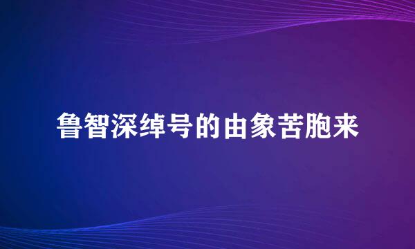 鲁智深绰号的由象苦胞来