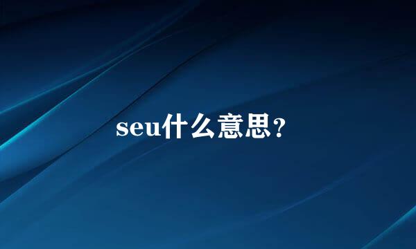 seu什么意思？