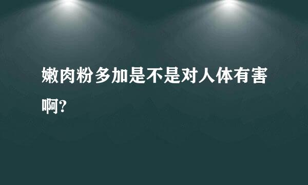 嫩肉粉多加是不是对人体有害啊?