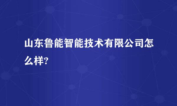 山东鲁能智能技术有限公司怎么样?