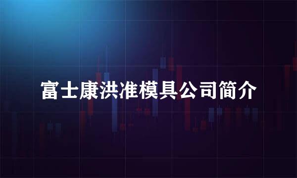 富士康洪准模具公司简介