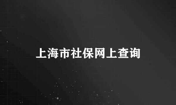 上海市社保网上查询