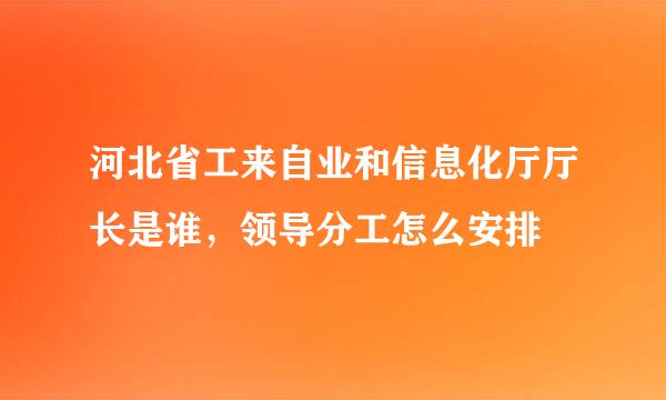 河北省工来自业和信息化厅厅长是谁，领导分工怎么安排