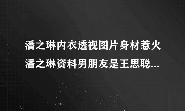 潘之琳内衣透视图片身材惹火潘之琳资料男朋友是王思聪吗_飞外网