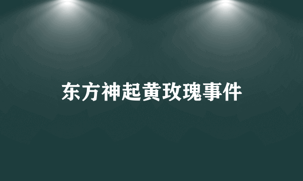 东方神起黄玫瑰事件