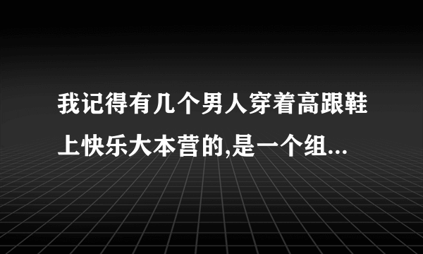 我记得有几个男人穿着高跟鞋上快乐大本营的,是一个组合，把视频的网址发给我