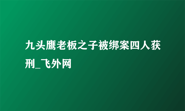 九头鹰老板之子被绑案四人获刑_飞外网