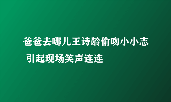 爸爸去哪儿王诗龄偷吻小小志 引起现场笑声连连