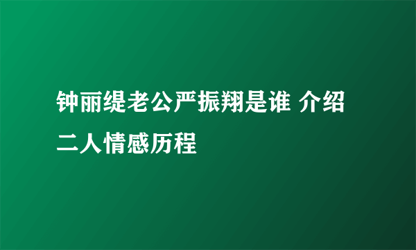 钟丽缇老公严振翔是谁 介绍二人情感历程