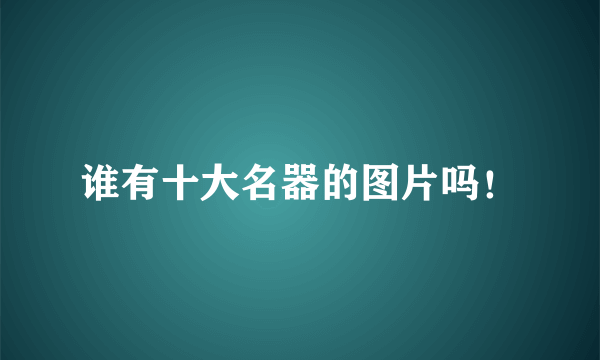 谁有十大名器的图片吗！