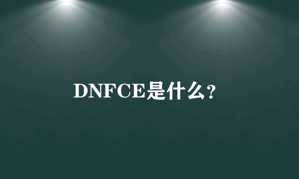 DNFCE是什么？