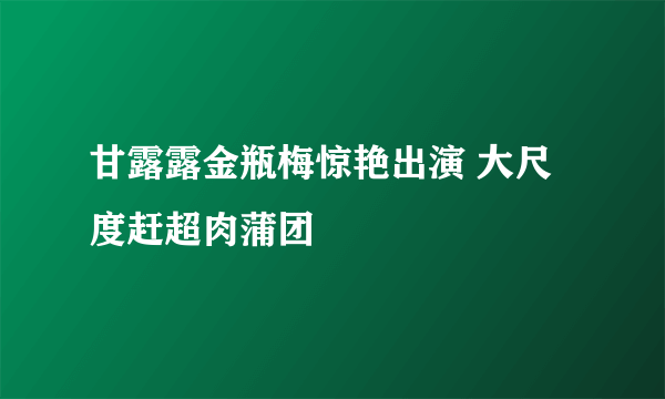 甘露露金瓶梅惊艳出演 大尺度赶超肉蒲团