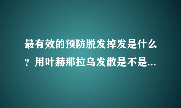 最有效的预防脱发掉发是什么？用叶赫那拉乌发散是不是也可以防止脱发掉发？