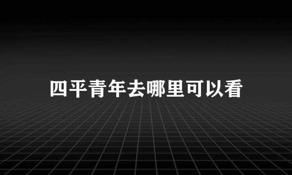 四平青年去哪里可以看