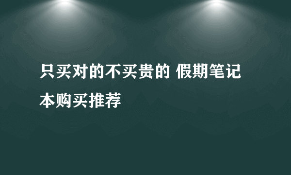 只买对的不买贵的 假期笔记本购买推荐