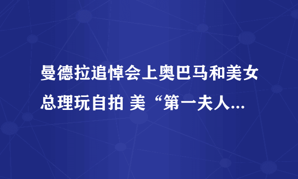 曼德拉追悼会上奥巴马和美女总理玩自拍 美“第一夫人”醋意大发