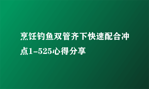 烹饪钓鱼双管齐下快速配合冲点1-525心得分享