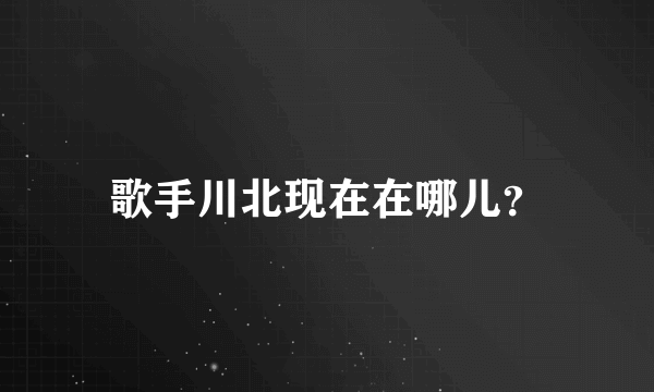 歌手川北现在在哪儿？