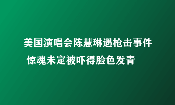 美国演唱会陈慧琳遇枪击事件 惊魂未定被吓得脸色发青