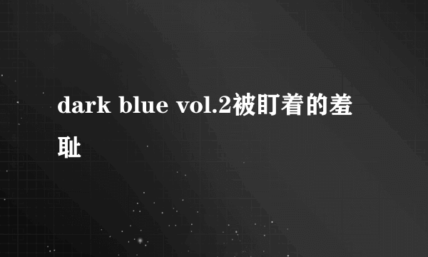 dark blue vol.2被盯着的羞耻