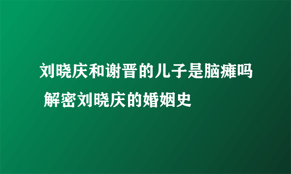 刘晓庆和谢晋的儿子是脑瘫吗 解密刘晓庆的婚姻史