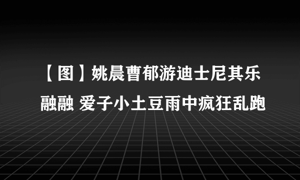 【图】姚晨曹郁游迪士尼其乐融融 爱子小土豆雨中疯狂乱跑