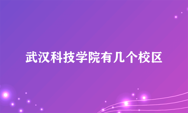 武汉科技学院有几个校区