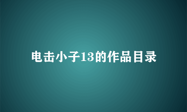 电击小子13的作品目录