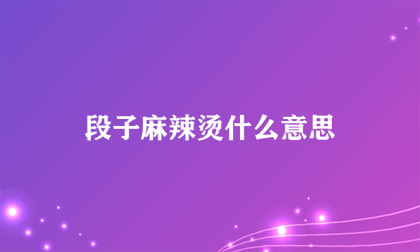 段子麻辣烫什么意思