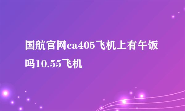 国航官网ca405飞机上有午饭吗10.55飞机