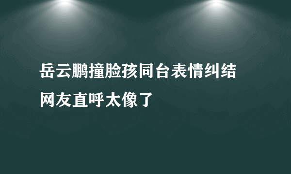 岳云鹏撞脸孩同台表情纠结 网友直呼太像了