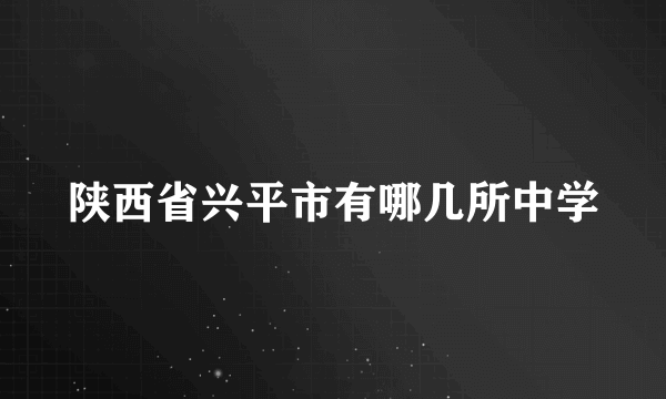 陕西省兴平市有哪几所中学