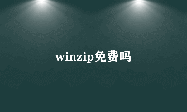 winzip免费吗