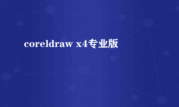 coreldraw x4专业版