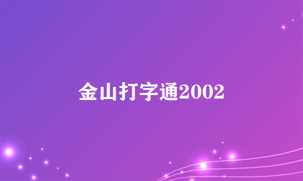 金山打字通2002