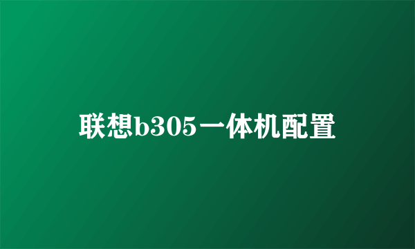 联想b305一体机配置