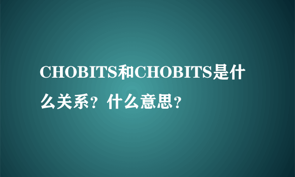 CHOBITS和CHOBITS是什么关系？什么意思？