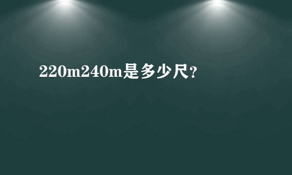 220m240m是多少尺？