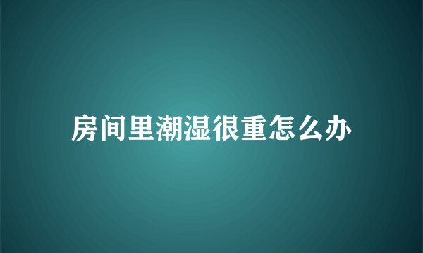 房间里潮湿很重怎么办