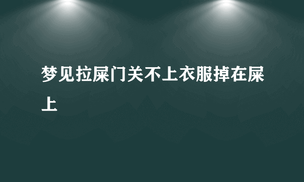 梦见拉屎门关不上衣服掉在屎上