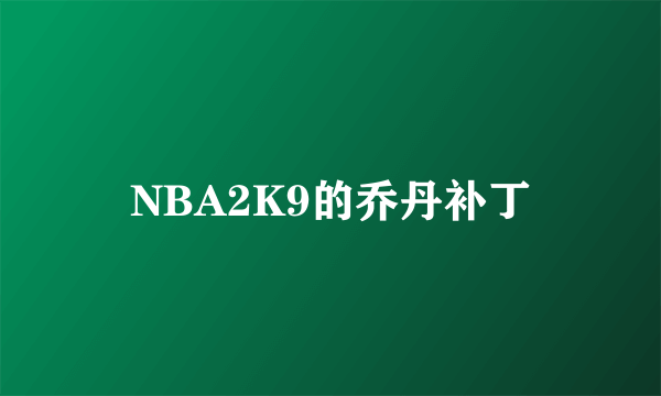 NBA2K9的乔丹补丁