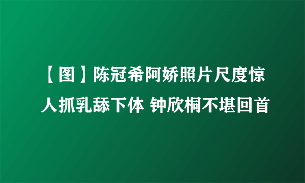 【图】陈冠希阿娇照片尺度惊人抓乳舔下体 钟欣桐不堪回首