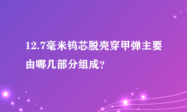 12.7毫米钨芯脱壳穿甲弹主要由哪几部分组成？