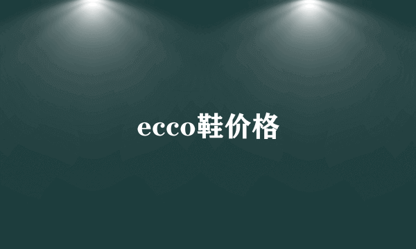 ecco鞋价格