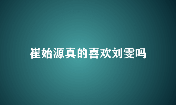 崔始源真的喜欢刘雯吗