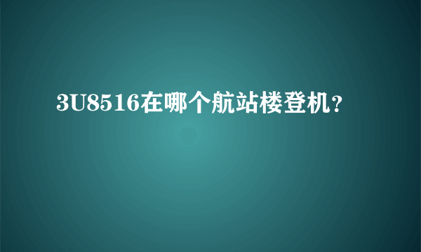 3U8516在哪个航站楼登机？