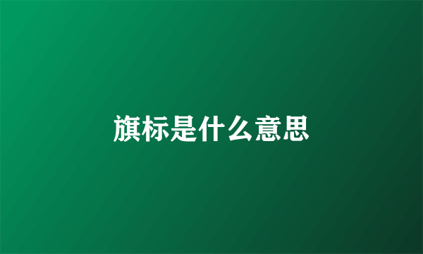 旗标是什么意思