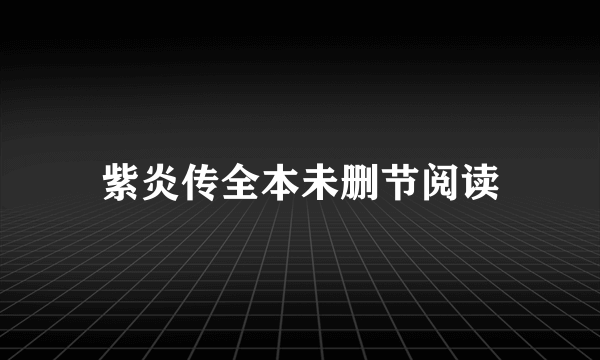 紫炎传全本未删节阅读