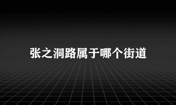 张之洞路属于哪个街道