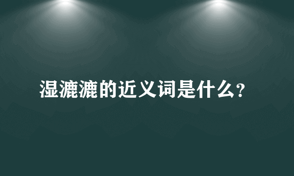 湿漉漉的近义词是什么？